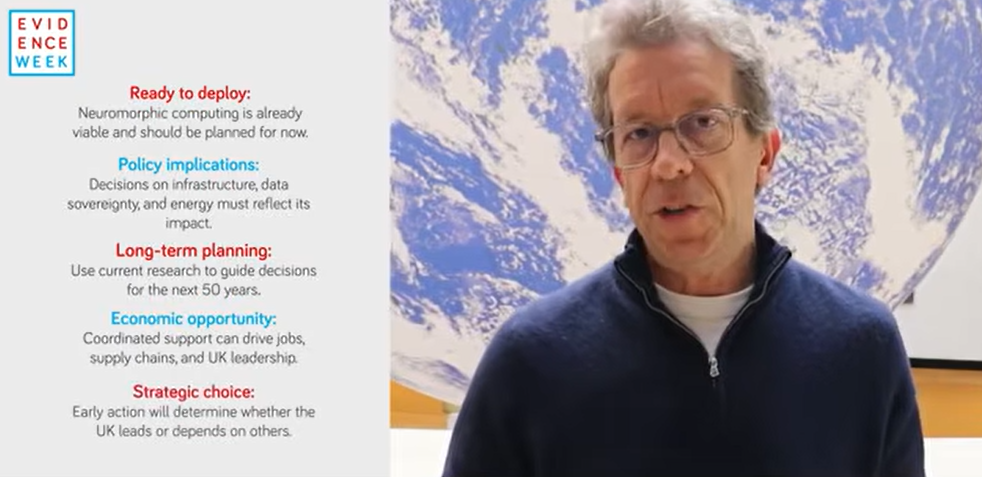 IKC Director, Tony Kenyon, explaining the policy implications of neuromorphic computing